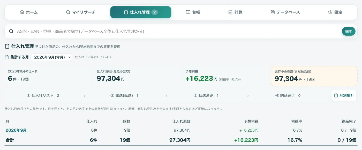 月別集計